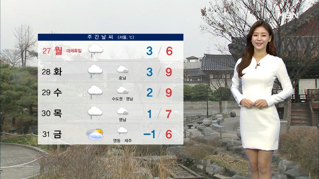 내일 오전 서쪽 공기 탁해…모레 전국 비·눈