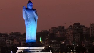 Buddha Statue of Hyderabad, Hussain Sagar Lake, India
