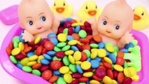 Kid Song l Learn Colors Baby Doll Bath time MandMs Chocolate Time and Ice Cream Modeling
