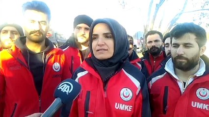 "Azize" isimli kadınla telefonla görüşen UMKE gönüllüsü Emine Kuştepe olayı anlattı (1)