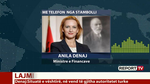 Report TV -Ministrja Denaj nga Turqia për Report Tv: Nuk ka shqiptarë të prekur nga tërmeti!