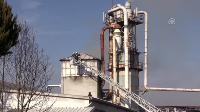 Düzce'de parke fabrikasının toz silosunda çıkan yangın söndürüldü - DÜZCE