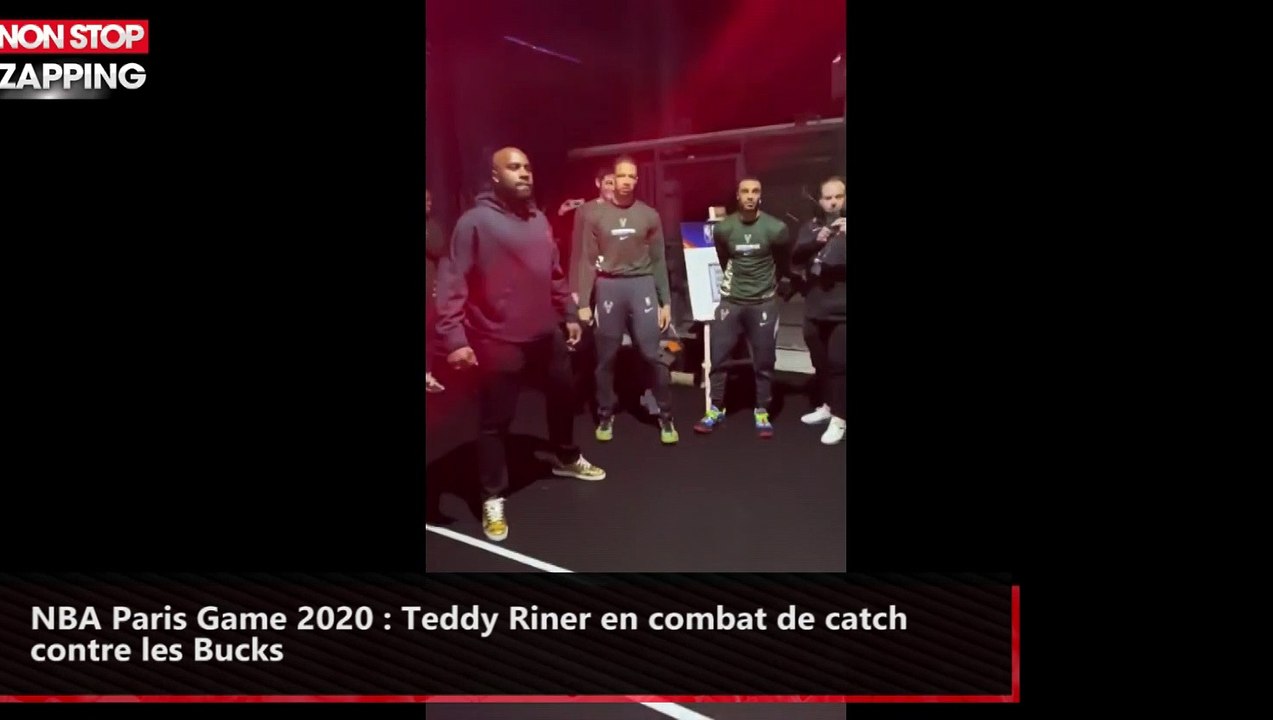 NBA Paris Game 2020 : Teddy Riner en combat de catch contre les Bucks (vidéo)
