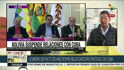 Gobierno de facto de Bolivia suspende relaciones con Cuba