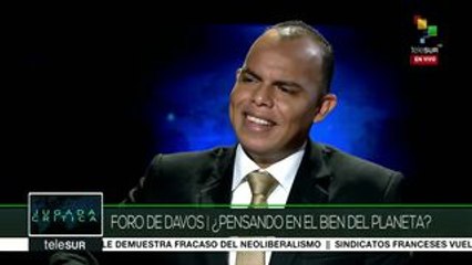 Pinto: Empresarios en el Foro de Davos sólo garantizan sus intereses