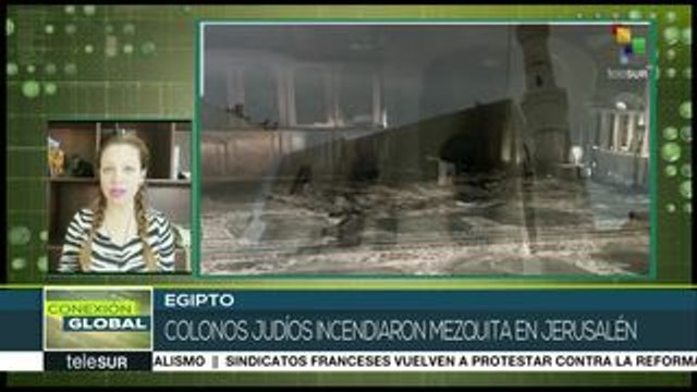 Judíos radicales profanan e incendian una mezquita en Jerusalén