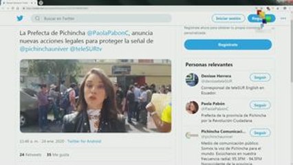 Ecuador: prefecta Pabón anuncia medidas para proteger Radio Pichincha