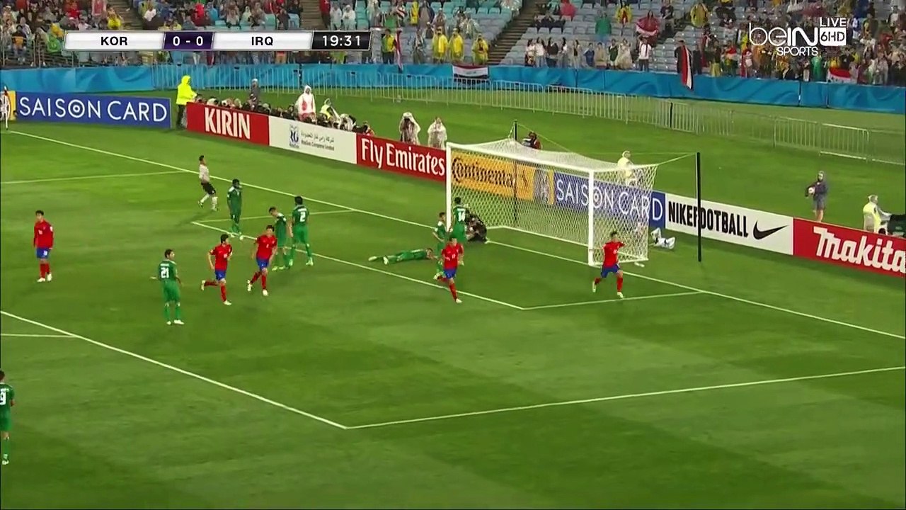 الشوط الأول مباراة كوريا الجنوبية و العراق 2-0...