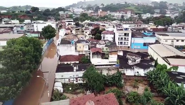 Bom Jesus do Norte alagada após chuvas no ES