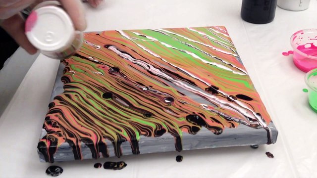 Easy Dirty Acrylic Pour - Earthy Tones - Easy Acrylic Painting
