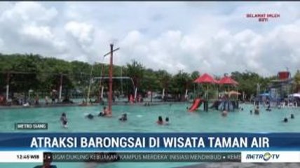 Atraksi Barongsai di Wisata Taman Air Tirtonirmolo Ngawi