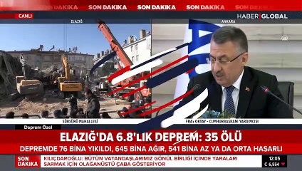 Elazığ'da 6,8 büyüklüğünde deprem: 35 kişi hayatını kaybetti
