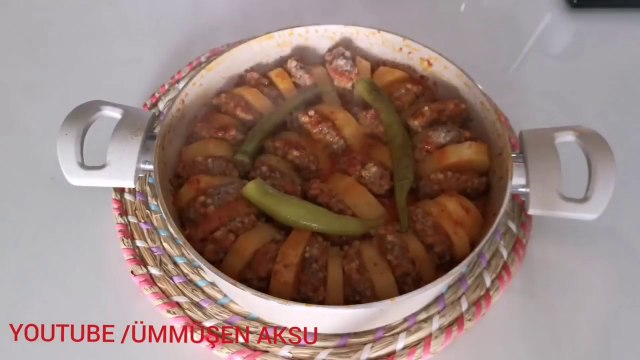 PRATİK ÇOK LEZZETLİ TENCEREDE PATATES KÖFTE YEMEĞİ - YEMEK TARİFLERİ