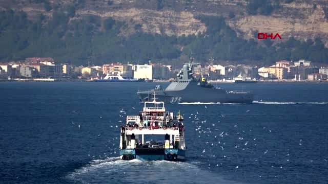 Çanakkale rus savaş gemisi, çanakkale boğazı'ndan geçti