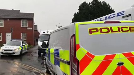 West Yorkshire Police at the scene of a shooting in Woodhouse, Leeds