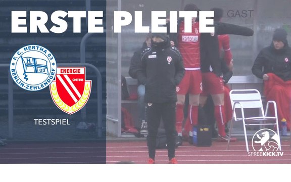 Erster Dämpfer für Energie Cottbus und Abt | Hertha 03 Zehlendorf - Energie Cottbus (Testspiel)