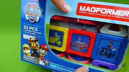 COOL NEW Paw Patrol Magnetic Magformers - Build VEHICLES With The Rescue Pups-