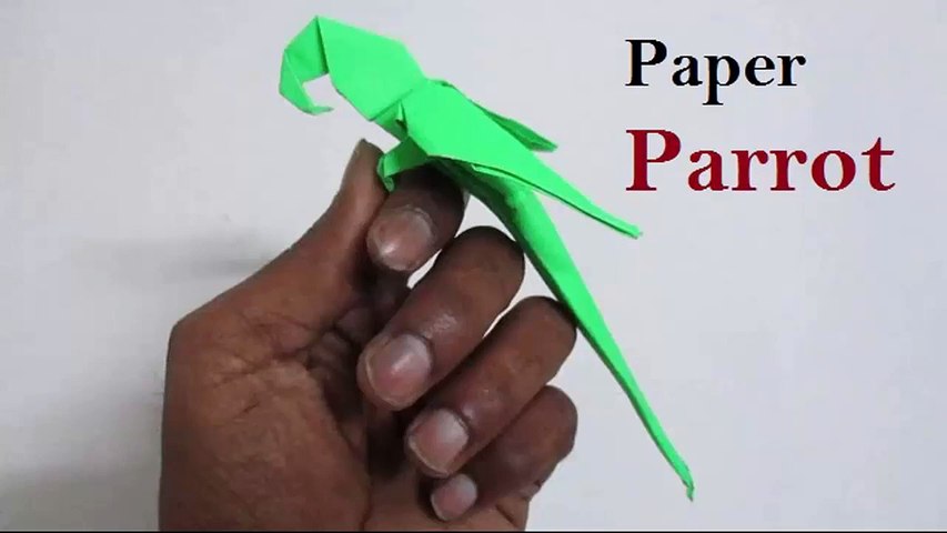 Origami Parrot That Sits On Your Finger | How to Make A Paper Parrot Origami | Paper Parrot Making | DIY Paper parrot
