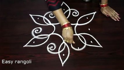 beautiful rangoli designs for beginners - kolam with dots - easy muggulu