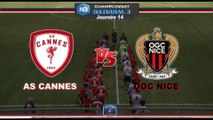 Résumé du Match  AS CANNES 2-1 OGC NICE Saison: 2019/2020 J14 Championnat de N3 ASCTV