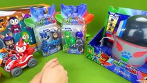 LOTS of PJ Masks and Top Wing Toys Robot Unboxing Toy Video For Kids Catboy Swift