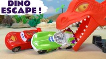 Hot Wheels Dinosaur Escape with Disney Pixar Cars 3 Lightning McQueen vs Toy Story 4 Forky and Funny Funlings in this Family Friendly Full Episode English Racing