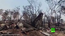 من الجو.. شاهد مكان تحطم طائرة إخماد الحرائق بأستراليا