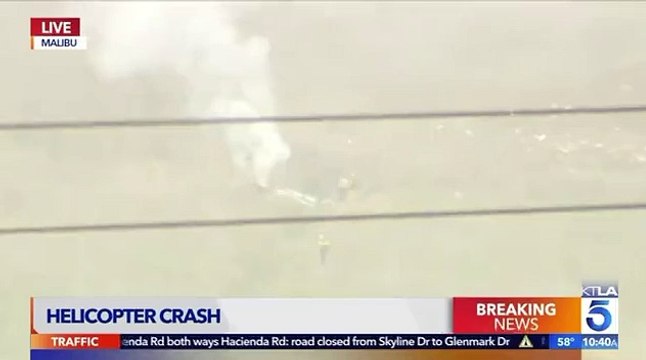 Décès de Kobe Bryant : Les images du crash de son hélicoptère