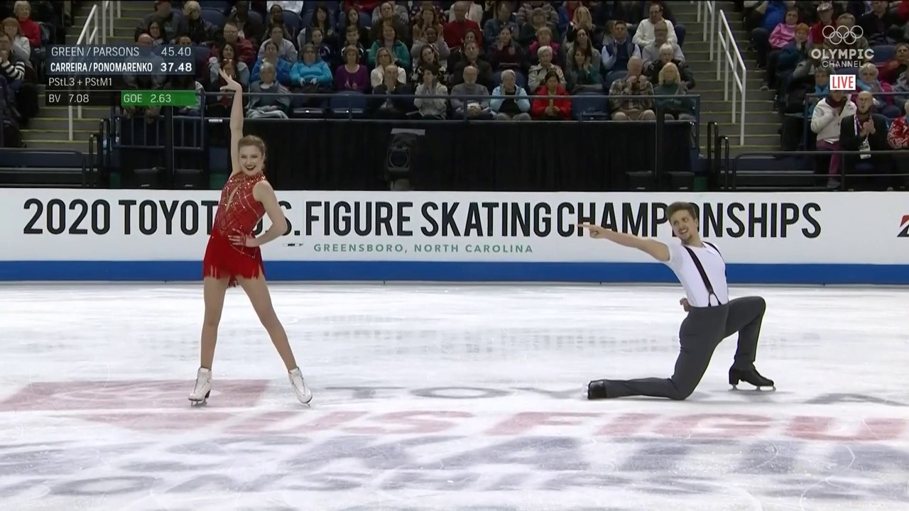 U.S. Nationals 2020 Christina Carreira and Anthony Ponomarenko RD (Olympic Channel)