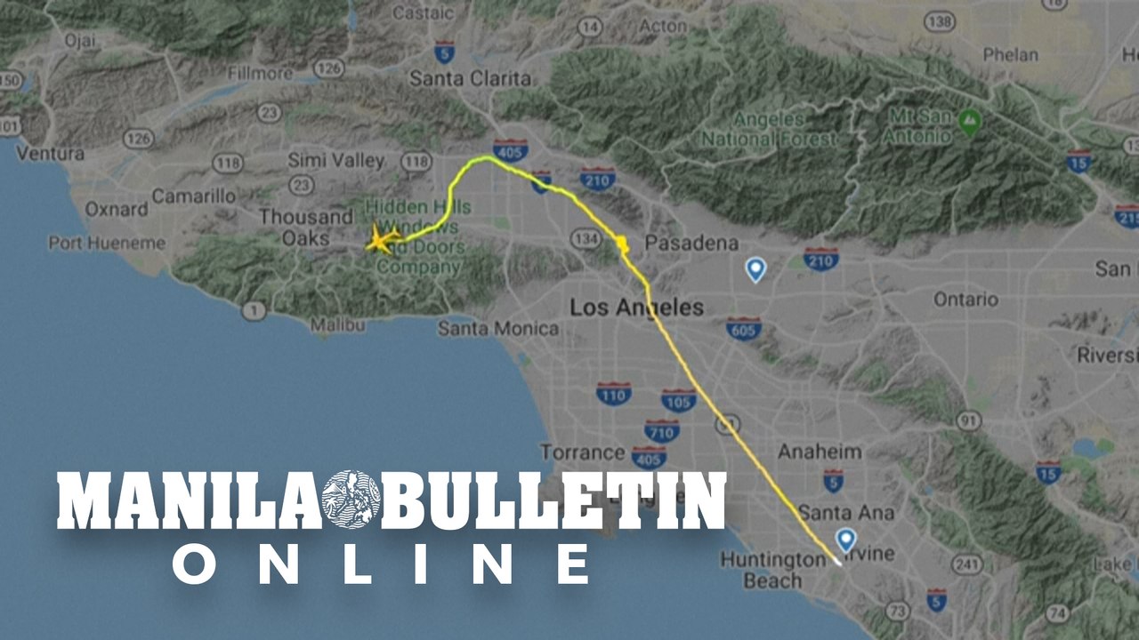 UGC animation of flight path of Kobe Bryant's helicopter