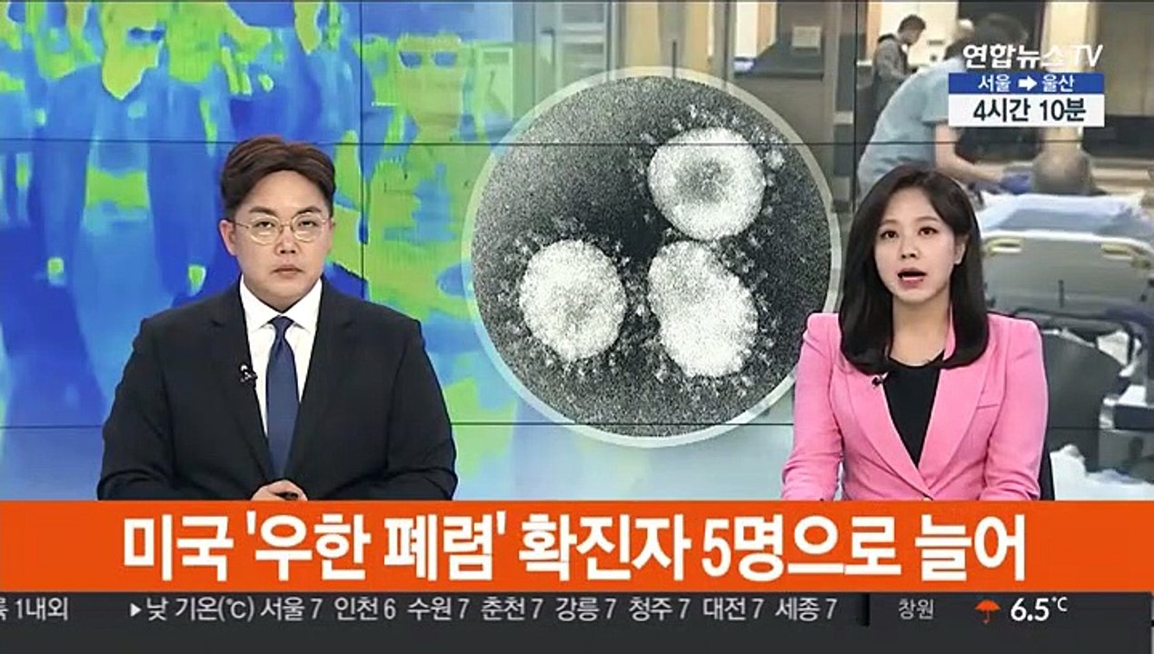 미국 '우한 폐렴' 확진자 5명으로 늘어