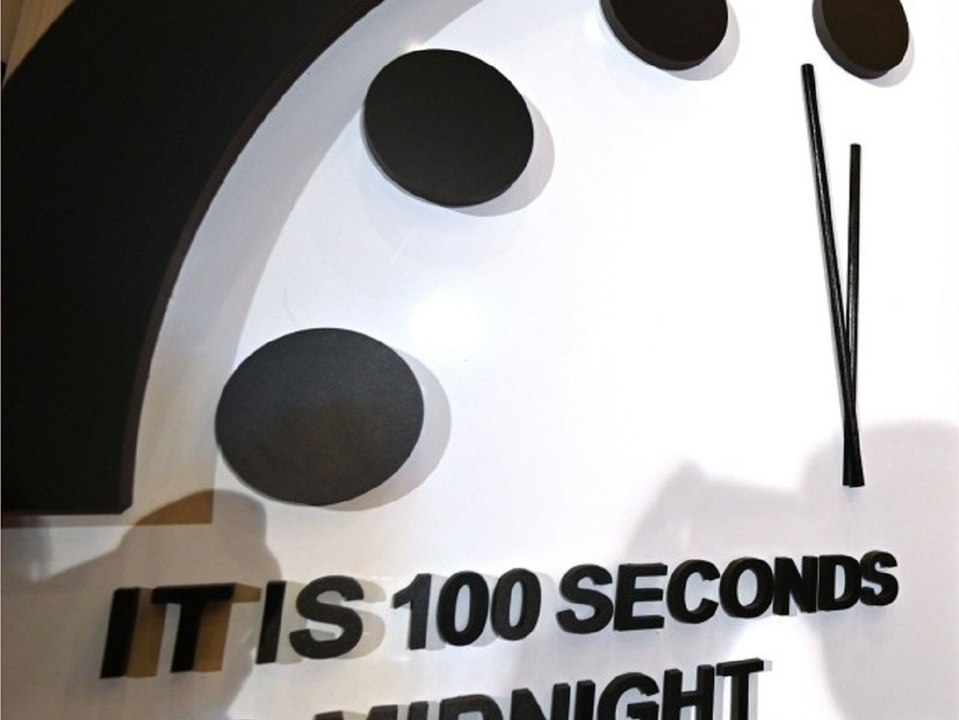 Die 'Weltuntergangsuhr' steht auf 100 Sekunden vor zwölf