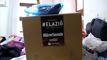 Elazığ'a bir kamyon yardım malzemesi gönderildi