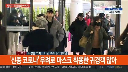 "다시 일상으로"…막바지 귀경행렬로 버스터미널 북적