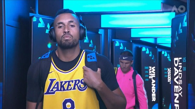 Emotional Kyrgios with touching tribute for Kobe Bryant