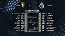 Resumen partido entre Cádiz y Racing Jornada 25 Segunda División