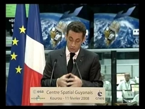 Discours de Nicolas Sarkozy au Centre spatial guyanais