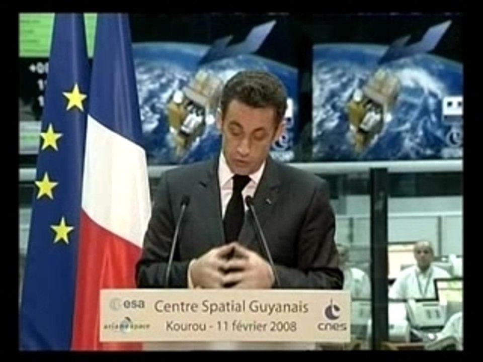 Discours de Nicolas Sarkozy au Centre spatial guyanais