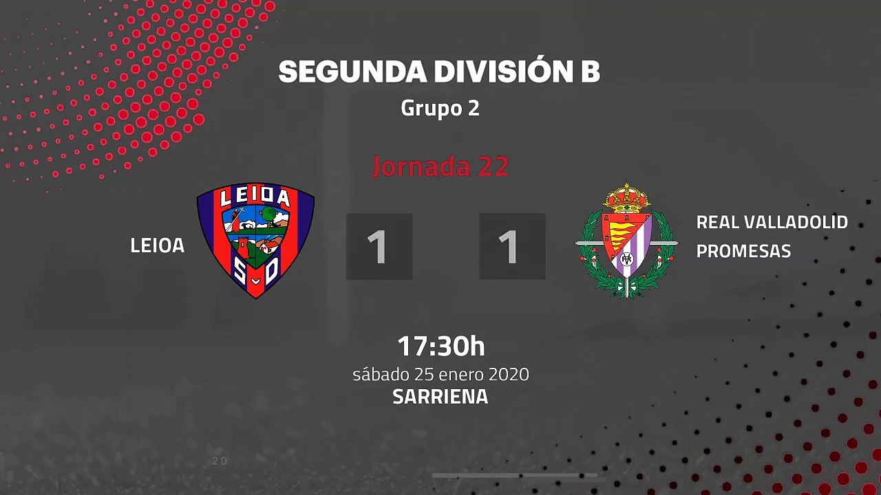 Resumen partido entre Leioa y Real Valladolid Promesas Jornada 22 Segunda División B