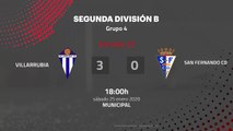 Resumen partido entre Villarrubia y San Fernando CD Jornada 22 Segunda División B