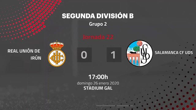 Resumen partido entre Real Unión de Irún y Salamanca CF UDS Jornada 22 Segunda División B