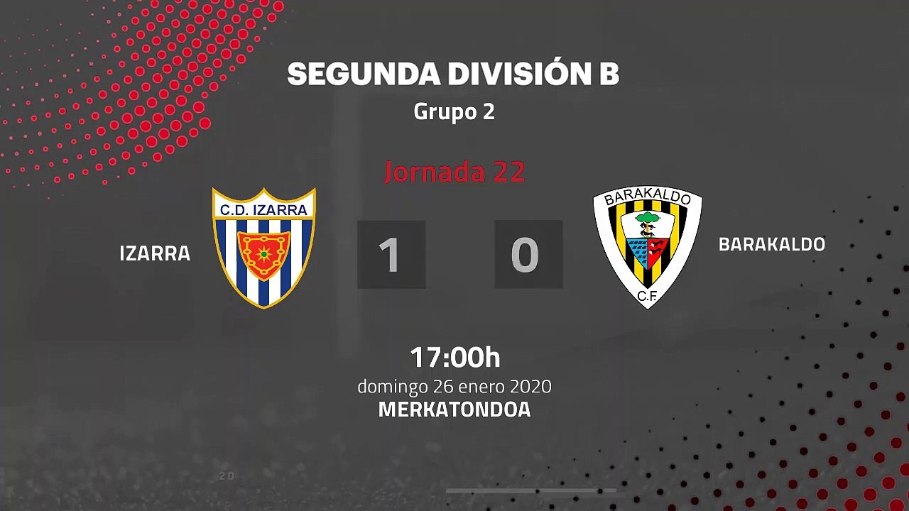 Resumen partido entre Izarra y Barakaldo Jornada 22 Segunda División B