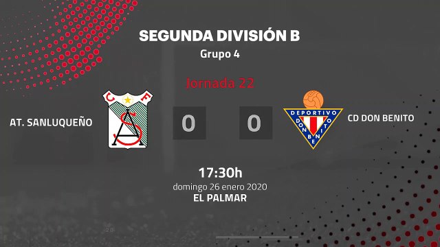 Resumen partido entre At. Sanluqueño y CD Don Benito Jornada 22 Segunda División B