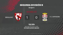 Resumen partido entre Sevilla At. y F.C. Cartagena Jornada 22 Segunda División B