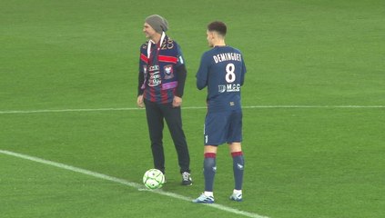 Benjamin Nivet de retour à d'Ornano pour donner le coup d'envoi fictif du match SMCaen / AC Ajaccio