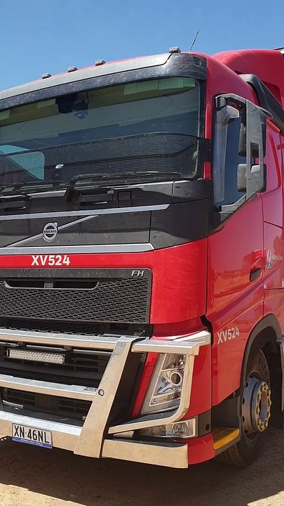 Donated Trucks Loaded to Haul Hay Donations