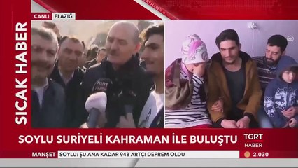 Bakan Soylu Suriyeli Kahraman Mahmud ile Buluştu