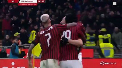 Hakan Calhanoglu 2nd Goal - Milan vs Torino 3-2 28/01/2020