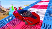 LEARN COLORS for Children W Spiderman and Superheroes Cycles Racing w Street Vehicles for Kids Ep 63