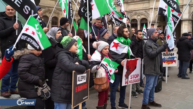 وقفة احتجاجية بالعاصمة النمساوية فيينا تضامنا مع إدلب
